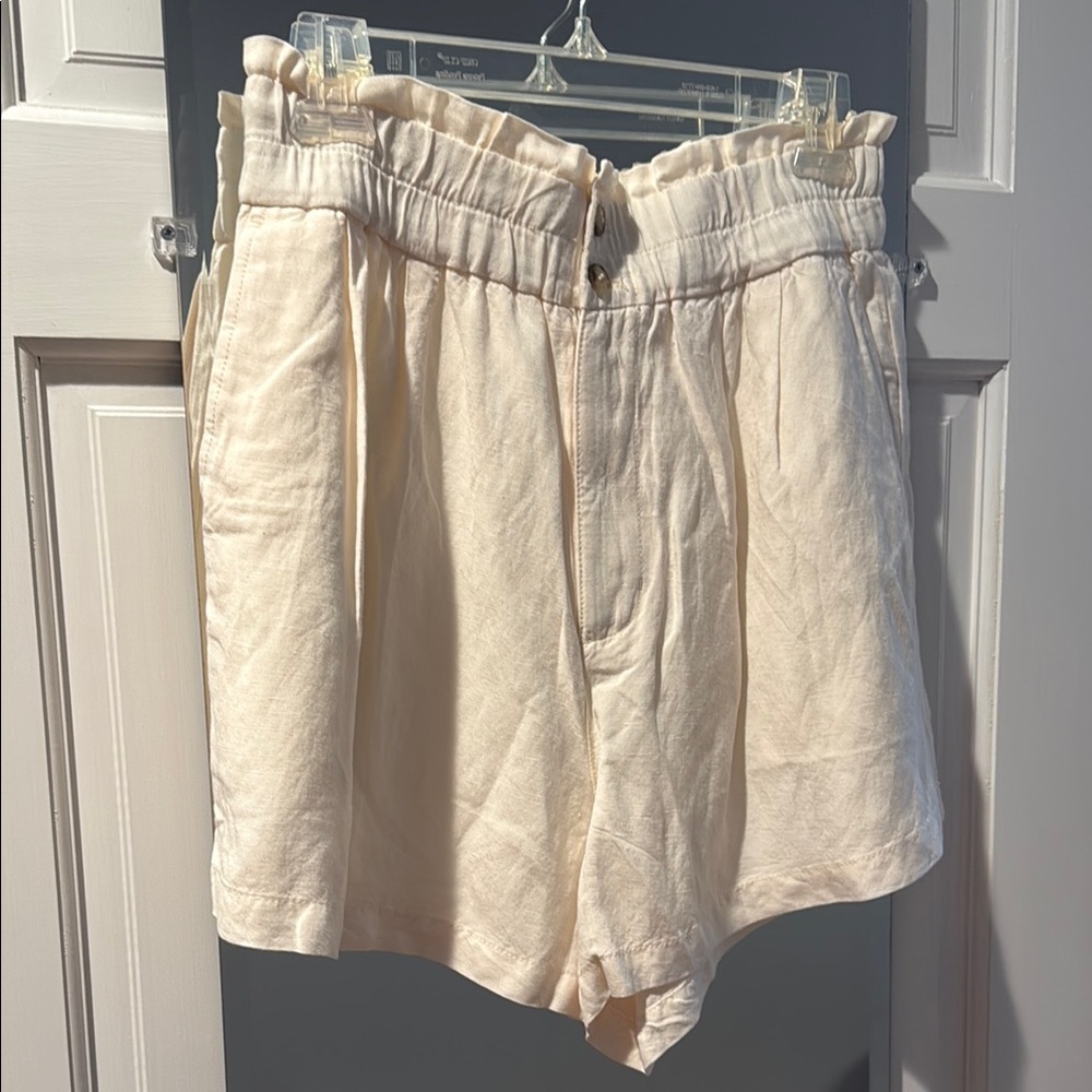 Madewell Cream High Waist Shorts